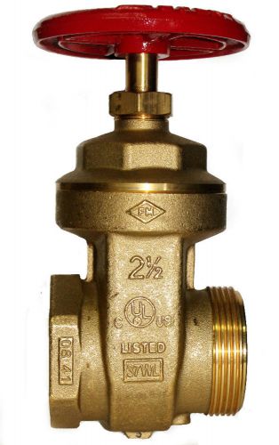 2 1/2 &#034; HOSE/HYDRANT GATE VALVE -Female NPT x  Male NST - for Pump Test Manifolds