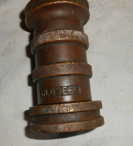 vintage   FIRE NOZZLE  AKRON 1.50 NH  1 1/2 INCH HOSE