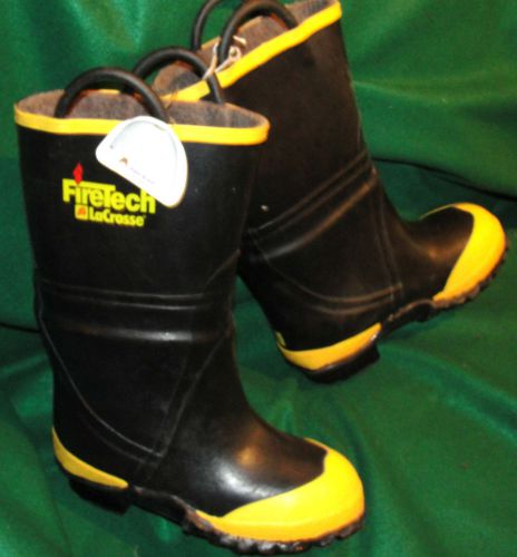 LaCrosse FireTech Firefighter Turnout Gear Bunker Boots Steel Toe SZ 61/2  Wide