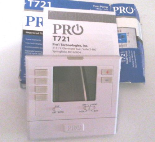 T721 pro1 heat pump thermostat 2 heat 1 cool battery or hardwire non programmabl for sale