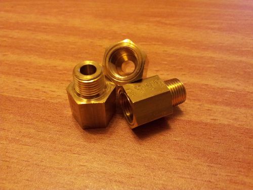 Brass Adaptor fitting 1/8 NPT male to 1/8 BSP female