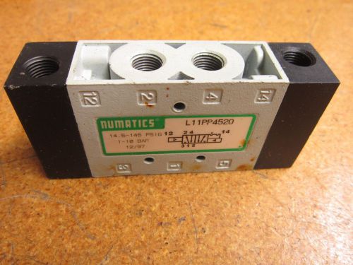 Numatics L11PP4520 PNEUMATIC VALVE 1/4IN 1-10Bar 14.5-145PSIG