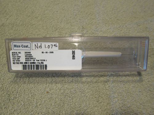 NORTHROP GRUMMAN SYNOPTICS ND:YAG LASER ROD 4MM X 93MM (1.1%,MA NEW still sealed