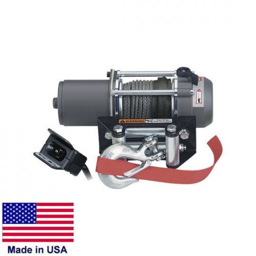 WINCH - Heavy Duty - 12 Volt DC - .4 Hp - 1,500 Lb Cap  40 Ft of 5/32&#034; Synthetic