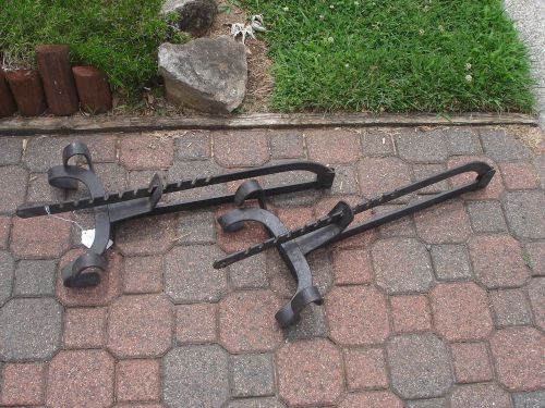 Vintage Heavy Steel Adjustable Ladder Jacks - Pair of Two