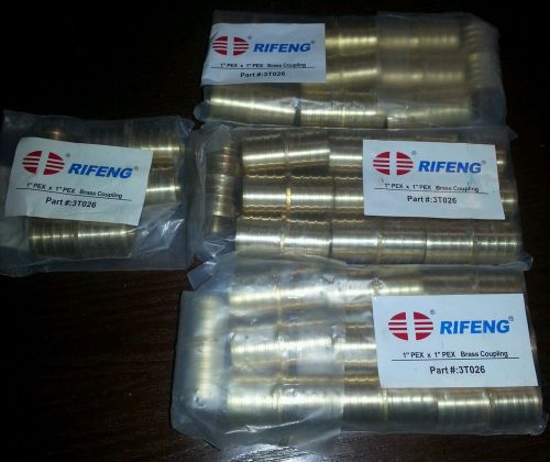 (34) RIFENG 1&#034; PEX X 1&#034; PEX BRASS COUPLING; PART # 3T026