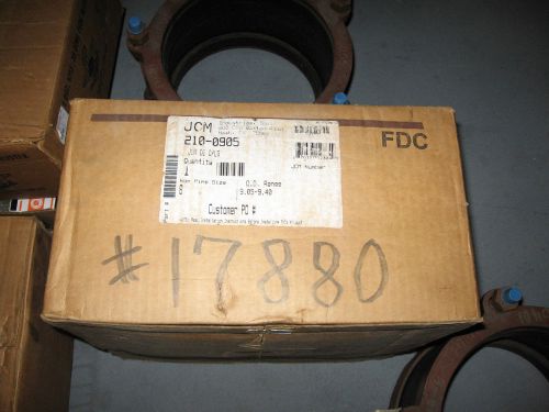 Jcm industries di ductile 8&#034; iron coupling/gaskets model 210-0905, 9.05--9.4 od for sale