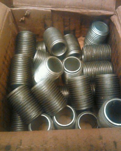 Galvanized steel pipe nipple 1/2&#034; by close 25 pcs for sale