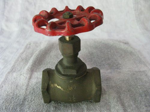 1 1/2&#034;  Brass Gate Valve~INDUSTRIAL DECOR~RUSTIC