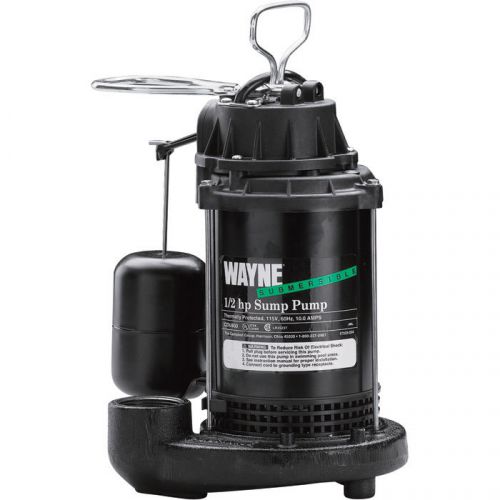 Wayne Cast Iron Submersible Sump Pump-3900 GPH 1/2 HP 1 1/2in #CDU800