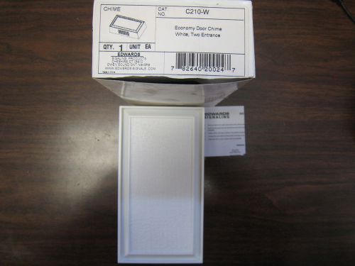 EDWARDS C210-W ECONOMY DOOR CHIME WHITE TWO ENTRANCE NEW FREE SHIPPING