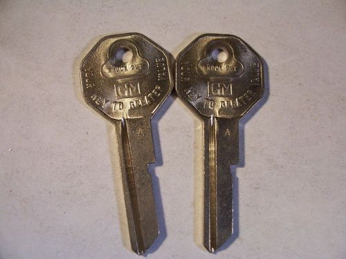 TWO  BRIGGS &amp; STRATTON  NOS GM  CORVETT 67  2  A  KEY BLANK UNCUT  ORIGINAL