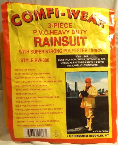 NIP~ COMFI-WEAR 3 PIECE HEAVY DUTY RAINSUIT