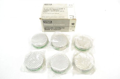 LOT 6 NEW MSA 464033 RESPIRATOR CHEMICAL CARTRIDGE REPLACEMENT PARTS B275340