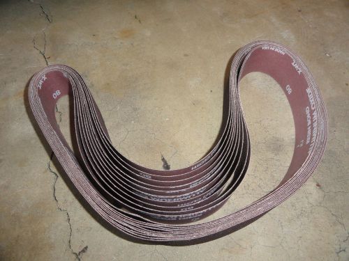 2&#034; X 45&#034; 80 Grit Norton Aluminum Oxide Sanding Belts, 78072767731