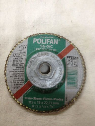 PFERD POLIFAN SG ABRASIVE FLAP DISC, TYPE 27, THREADED HOLE, GERMANY