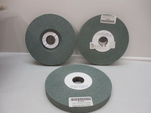 3 BENCH GRINDING WHEEL 7&#034; x 3/4&#034; x 1-1/4&#034; GREEN GC60 80718240 MAX RPM 3600