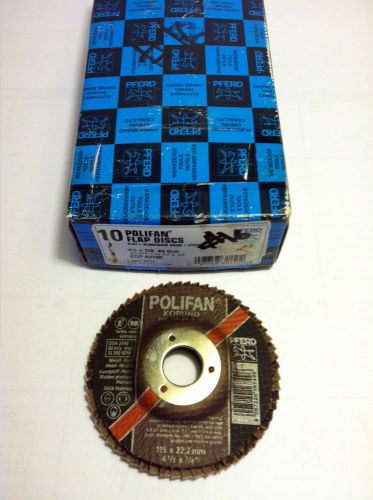 PFERD, EDP #62150, 4 1/2&#034; X 7/8&#034; 40 GRIT A/O FLAP DISCS