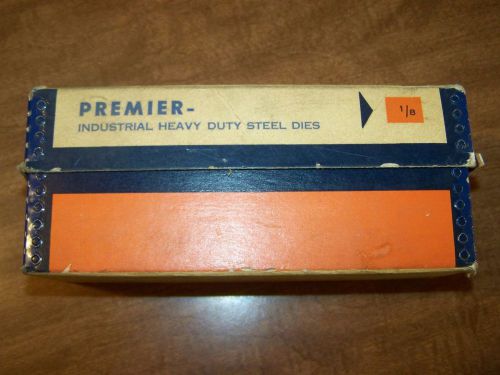 PREMIER Industrial Heavy Duty Steel Dies 1/8&#034; Alphabet A-Z + &amp; Set Of 27 Pieces