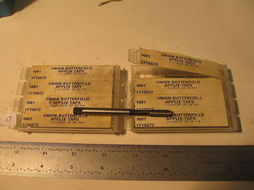 8 pc Union Butterfield 1/4&#034;-28NF Bott Forming Taps HSS APPLIX 2B SB 4F MXR(17)