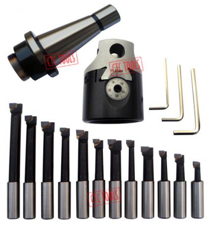 3&#034;  boring head - 12pcs boring bars -nt30 arbor cnc milling cutting tool #h5801 for sale