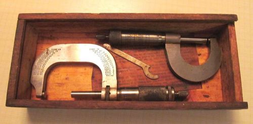 GOODELL PRATT  VINTAGE MICROMETERS WOODEN BOX