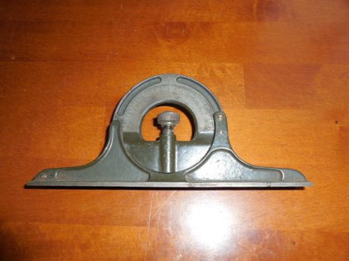 Vintage Machinist Tool - BUBBLE LEVEL PROTRACTOR 7&#034;