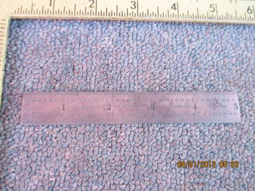 L. S. STARRETT ATHOL MASS. USA STEEL 5&#034; INCH MACHINEST RULE 604 RE