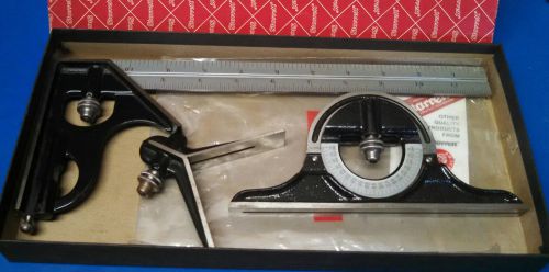 STARRETT 4 Piece Combination Square Set 12&#034; Blade - Model: C434-12-4R