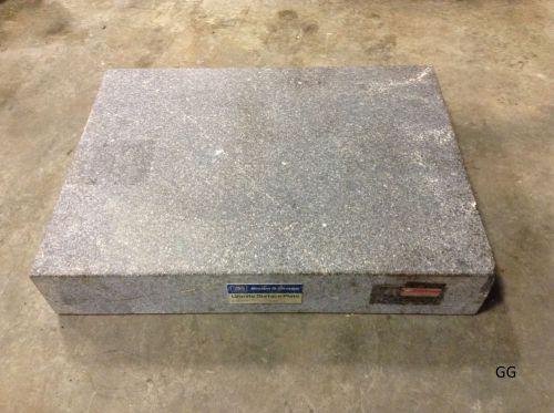 Brown &amp; sharpe 18&#034; x 14&#034; x 4&#034; granite inspection surface plate bench table top for sale