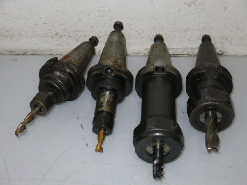 4 PARLEC/LYNDEX CAT-40 COLLET CHUCKS LOT, CV40DA206100, C4007-0016