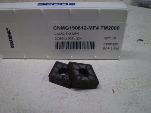 Seco cnmg 643 190612-mf4 grade tm2000 10pc pack for sale