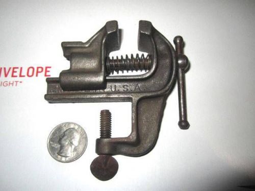 VINTAGE NICE QUALITY UNKNOWN MAKER ADJUSTABLE MINIATURE VISE UNUSUAL