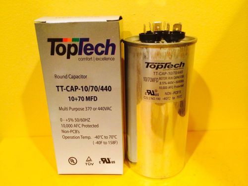 Lot 10 dual run capacitor 70/10 mfd 370v 440v ac motor 440 vac v volts 70/10 uf for sale