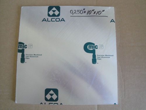 MIC- 6 CAST TOOLING ALUMINUM PLATE 1pc. x 1/4&#034; x 10&#034; x 10&#034;