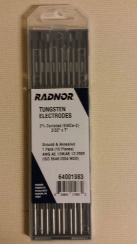 RADNOR TUNGSTEN ELECTRODES 2% CERIATED 3/32