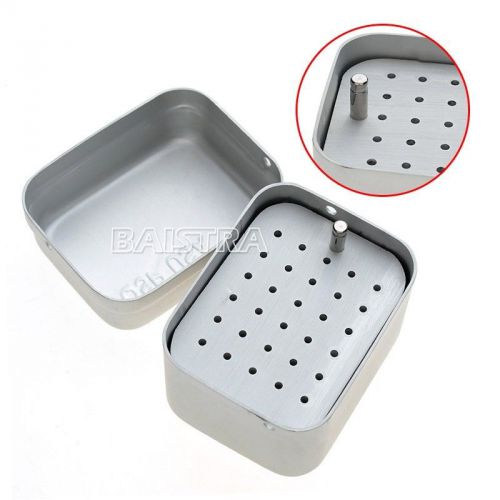 1 X 30 holes Dental High Speed Bur Autoclave Disinfection Box Holder B001 Silver