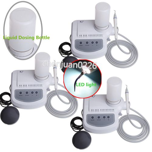 3 sets dental ultrasonic piezo scaler w/ led light handpiece bottles fit ems tip for sale