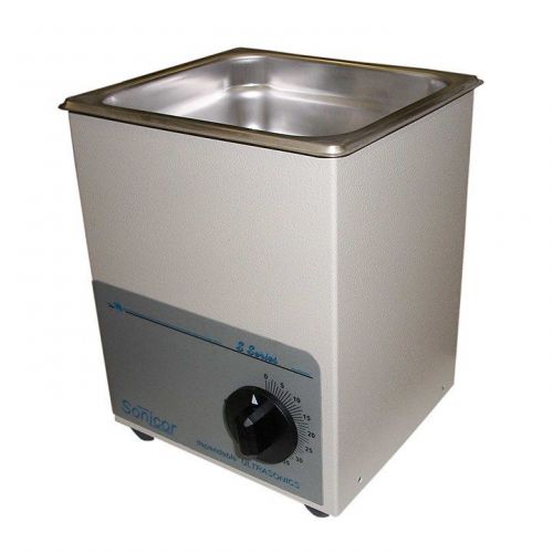 NEW! Sonicor Stainless Steel Tabletop Ultrasonic Cleaner, 0.5 Gal Capacity S-50T