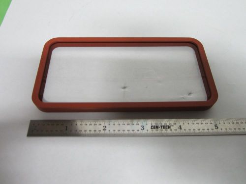 OPTICAL THICK GLASS WINDOW RED SILICONE GASKET LASER OPTICS BIN#39-F