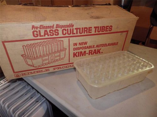 Lab NOS Laboratory Kimble Culture Tubes in kim-rak lot of 350 16x100MM LAB320