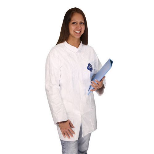 TYVEK 212 - SIZE LARGE LAB COATS CASE OF EIGHT PIECES