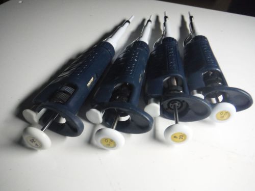 Gilson pipette  pipetman p20, 2-10ul lot of four for sale