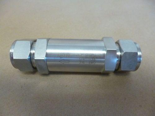 New 3/4&#034; tube check valve , hy-lok # cv5-h12t-1/3 , 316ss , 2000 psig 137 bar for sale