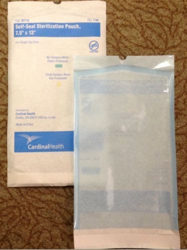 Cardinal Health 7.5&#034; x 13&#034; Self-Seal Sterilization Pouch Dualpeel 92713 Qty 200