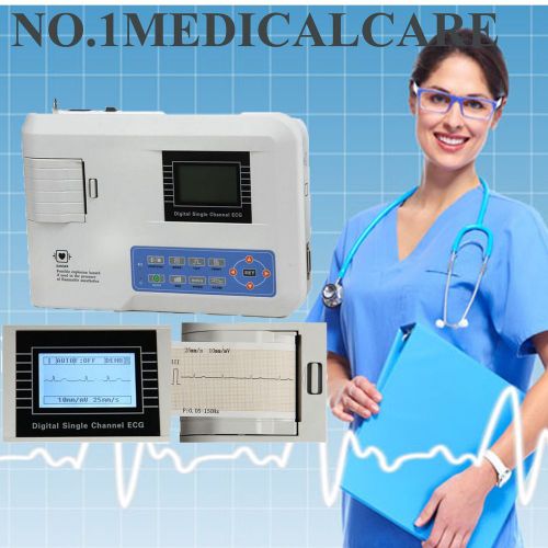 3.5&#034; TFT Color LCD 3-channel,12-lead+thermal printer, software ECG/EKG Machine