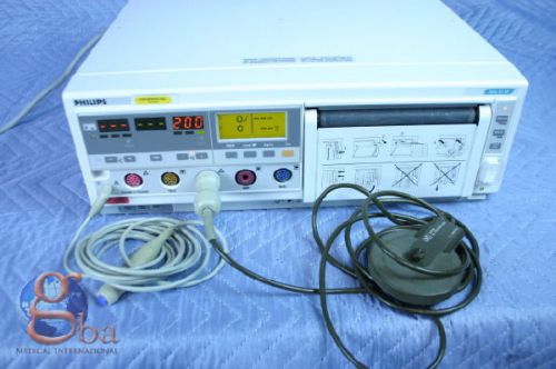 Hewlett Packard HP Philips M1350B 50XM Maternal Fetal Monitor w/ US Transducer