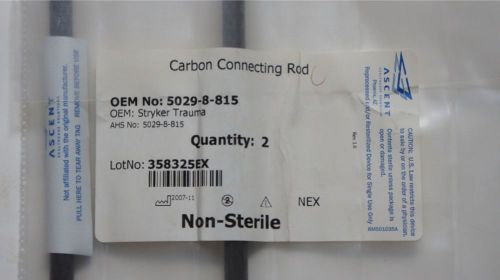 Stryker trauma carbon connecting rod 5029-8-815 lot of 2 for sale