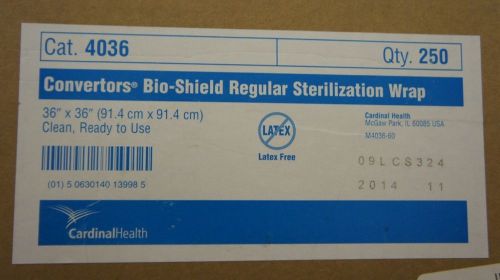 Cardinal health 4036 convertors bio-shield regular sterilization wrap 36x26&#034; for sale