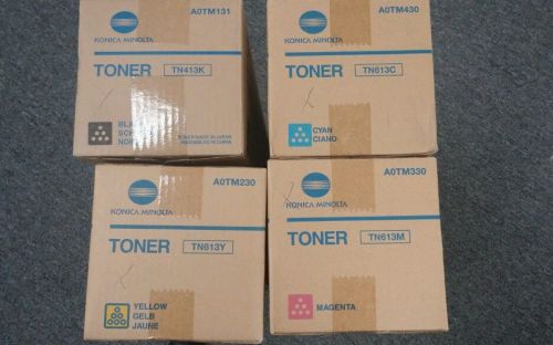 Konica Minolta Bizhub C452 OEM toner set TN-613 cyan/yellow/magenta TN-413 black